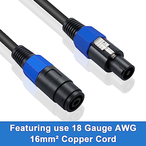 Poyiccot Speakon to Speakon Cables 3.3ft, Speakon Extension Cables, 18AWG Speaker Male to Female Wire Audio DJ Cord for Loudspeaker Amplifier Copper Cord with Twist Lock