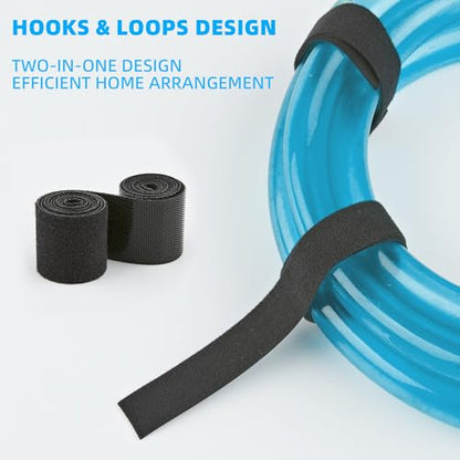14 Yards x 3/4 inch Hook and Loop Roll, Reusable Fastening Cable Ties, Multi-Purpose Cable Management Wire Ties Cable Straps for Organizing Home, Office and Data Centers - color: 3/4inch-14yd
