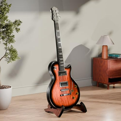DIDA Lightweight Foldable A- Frame Plastic Guitar Stand for Acoustic, Electric Guitars, Ukulele, Guitar Stand Floor, Portable Travel Stand, Single Guitar Holder (Black Walnut) - color: Black Walnut