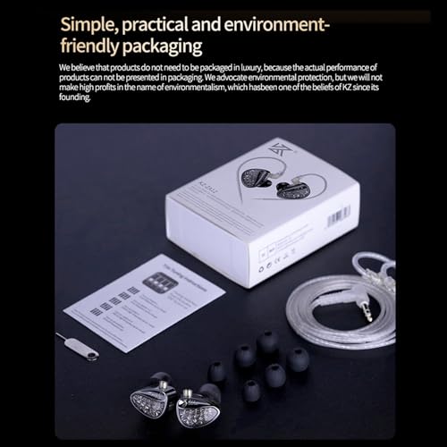 KZ ZA12 in Ear Monitor Headphones,2DD+4BA Hybrid Wired Earbud,Gaming Earbud - color: Matte Black, size: With Microphone