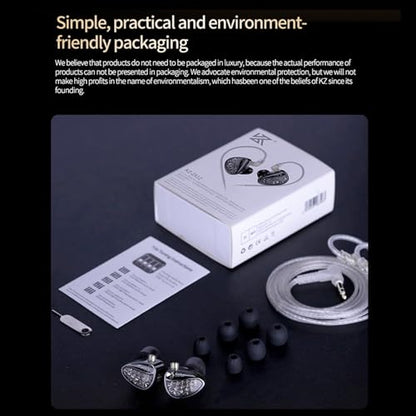 KZ ZA12 in Ear Monitor Headphones,2DD+4BA Hybrid Wired Earbud,Gaming Earbud - color: Matte Black, size: With Microphone