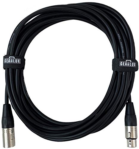 Gearlux XLR Microphone Cable, Fully Balanced, Male to Female, 10 Feet - 3 Pack - size: 10 Ft, style: 3 Pack