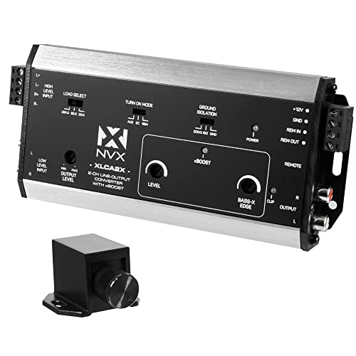 NVX XLCA2X X-Series PRO 2-Channel Line Out Converter Digital Bass Enhancer | With xBOOST, Impedance Matching, and Remote Level Control - size: 2-Channel PRO with xBOOST