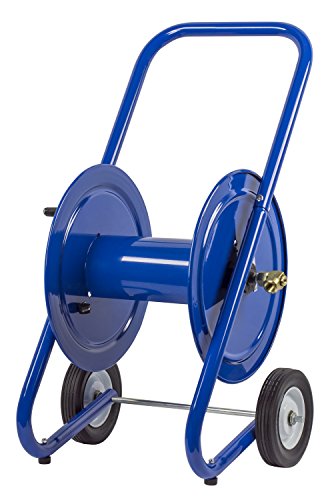 Coxreels 117-3-200-DM Hand Crank Dolly Hose Mount | Water Hose Cart with Wheels | Industrial Water Hose Reel Cart | Mobile Reel for Garden Hose | Fits 3/8'' x 200' Hose | 21” x 19” x 36.25” - size: 3/8" x 200'