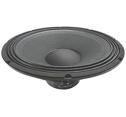 Harmony Audio 18" PA Replacement Subwoofer 1200W 16 Ohm Woofer 2 Pack | 18 inch dual pro speaker pair, revives blown bass drivers, deep low-end punch, drop-in fix, twin bin stage rig ready - size: 16 Ohm, style: Two Pack