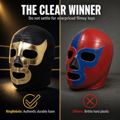 Make It Count (Pick your) Youth Kids Children Lucha Libre Luchador Wrestling Mask (Kids - Fit) - style: Gold Demon