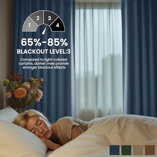 Velvet Curtains 84 Inches Long, Thermal Insulated Blue Blackout Curtains for Living Room Bedroom Curtain Set Rod Pocket Back Tab Room Darkening Drapes, 2 Panel Blue - color: 07-blue (Velvet ), size: 52"W x 84"L (Pack of 2)