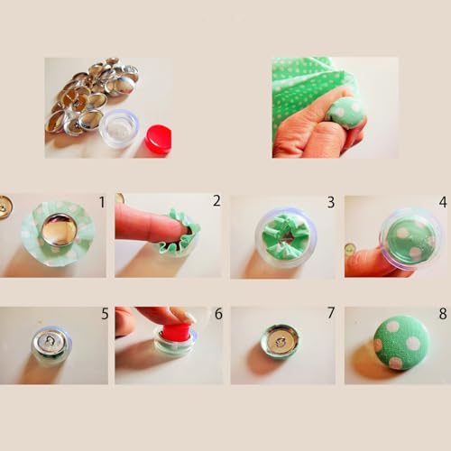 100 Sets Cover Button Kit with Tools - DIY Easy to Use Buttons for Clothing, Crafts & Home Décor, Cover Buttons for DIYers & Sewing Enthusiasts,Size Size 30(3/4Inch) - size: 30