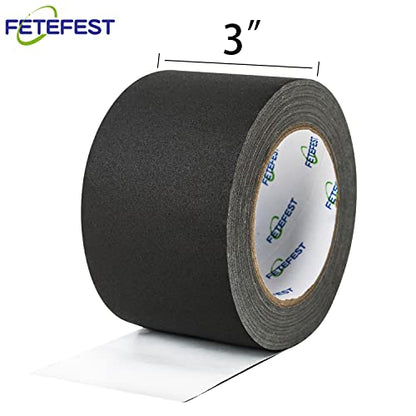 Gaffers Tape 3 inch Black, 30 Yards Heavy Duty, Professional Grade Large Gaffer Tape, Non-Reflective No Residue Hand Tear Self-Adhesive (3" Black 1 Roll) - color: 3" Black (1 Roll)