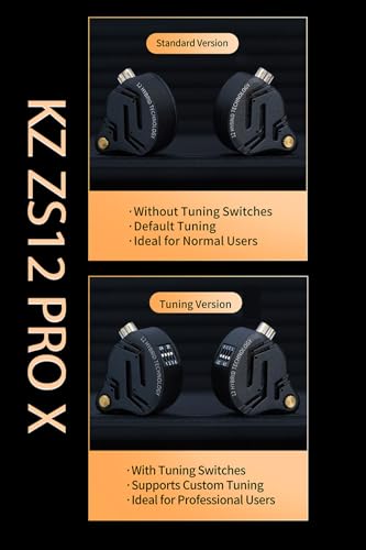 keephifi ZS12 Pro X in Ear Monitor, 1DD 5BA HiFi Wired Gaming Earbuds, ZS10 Pro X Upgraded Version IEM Earphones Earbuds with 2Pin-C Detachable Cable for Musicians, Audífonos Gamer, Audiphile