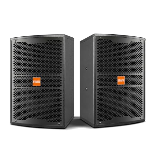 12" Passive Speaker Pair, 800W Peak Power 2-Way Karaoke Speakers, 8 Ohms for Crystal-Clear Vocals, Home Entertainment, DJ, and PA Audio; Requires an Amplifier or Receiver - size: 12 inch
