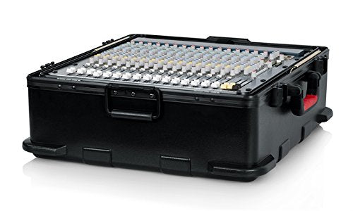 Gator Cases Molded Flight Case for Rack Mountable Mixers Up to 12U Rack Space with TSA Approved Locking Latch (GTSA-MIX12PU) - size: 12U Pop-Up