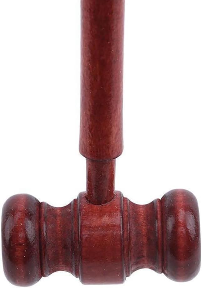 2Pcs Red Wood Judge Gavels Auction Court Gavels Wooden Judge Hammers Wood Hammer Props Judge Costume Accessories for Lawyer Courtroom 3.2 x 6.7 x 17.4 cm，Desk Accessories and Workspace Organizers