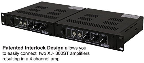 Earthquake Sound XJ-300ST Home Audio 300W Class J Stereo Modular Power Amplifier - Mono, 2, and 2.1 Channel for Passive Speakers, Subwoofers, and Tactile Transducers