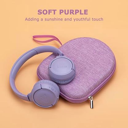 Ginsco Case Compatible with JBL Tune 510BT/520BT/500BT/Junior 320, with Sony WH-CH520/510, Ultra-Slim Hard Shell Headphone Case for On Ear Headphones (Purple) - color: Purple