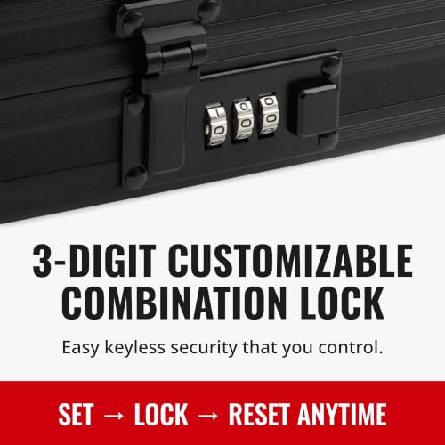 Vaultz Locking Storage Clipboard with Combination Lock, Black - color: Black, size: 1 Pack, style: Combination Lock