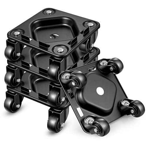 KEDSUM 2000LBS Furniture Dolly Set of 4 with Anti-Slip Groove Design - size: 7.5inch