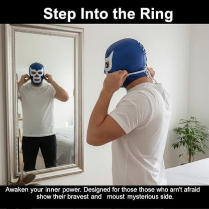 Artisans Bazaar Mexican Custume Wear Masks Luchador Mexicano Wrestling Masks Foamy Material for Men & Women Lucha Libre Adult - style: Blue Demon