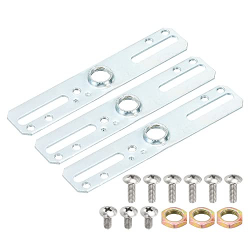 MECCANIXITY 3 Set Light Fixture Crossbar Kit 100x20mm Silver Tone