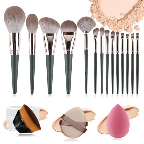 Makeup Brush Set 14PCS Professional-Complete Kit with Foundation,Eyeshadow,Blush&Lip Brushes-Soft Synthetic Bristles for Women&Beginners - color: C