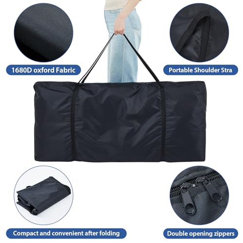 Huhumy DJ facade Carry Bag 50 x 29.5 x 5.7 Inch 1680d Oxford Cloth DJ Booth Facade Panel Carrying Bag Black Portable Equipment Case Reinforced Replacement - size: 50 x 29.5 x 5.7 Inch