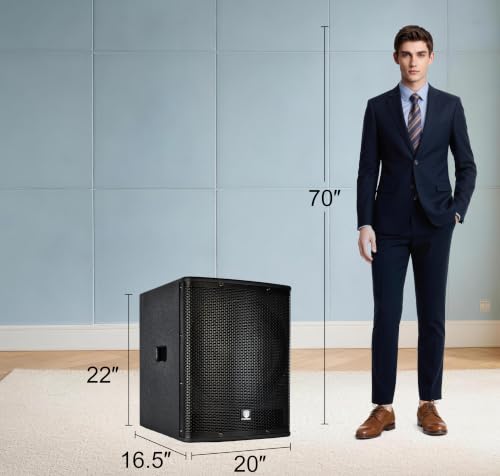 PRORECK SP-15X Active Powered PA DJ Subwoofer Cabinet 15 inch 2000W P.M.P.O with Class-D Amplifier,3 DSP Presets-Monitor, Bass Reinforcement, Black, for Wedding, Party, Concert, Church (One Subwoofer)