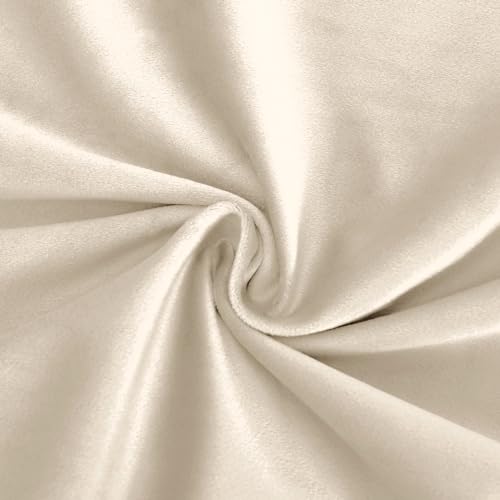 DWCN Velvet Curtains - Elegant Thermal Insulated Room Darkening Window Drapes for Bedroom, Living Room, Tieable Solid Grommet Curtains & Drapes Set of 2, 52 Wide by 63 inches Length, Beige - color: Camel Beige, size: 52"W x 63"L (Pack of 2)