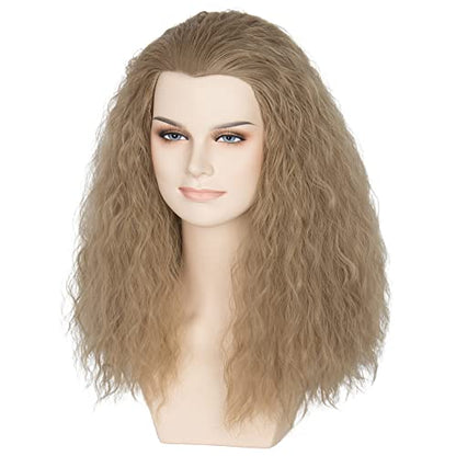 Miss U Hair Long Curly Dirty Blonde Men Wig Fluffy Cosplay Halloween Wig | Adult Voluminous Layered Hair, Soft Natural-Looking - color: Blonde