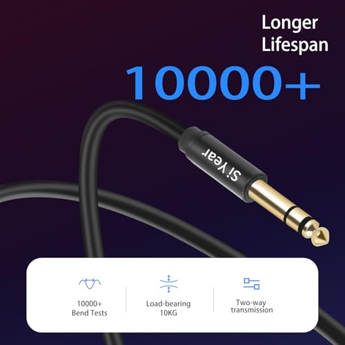 1/4 to Dual RCA Y Splitter Cable,6.35mm Stereo Jack to RCA Male Audio Cable Quarter inch TRS to Dual RCA Insert Cable (1.5M/5FT) - color: 6.35-2RCA-1.5M