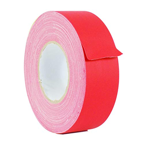 WOD GTC12 Red Gaffer Tape Low Gloss Finish Film, 2 inch x 45 yards (Set of 24-Rolls) Residue Free, Non Reflective, Easy Tear, Cloth for Photography, Filming Backdrop, Production - color: Red, size: 2" in. - Pack of 24