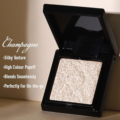 UCANBE Champagne Shimmer Single Eyeshadow – Long-Lasting High-Pigment Metallic Glitter Eye Shadow – Soft Smooth Texture, Buildable & Blendable for Daily Makeup, Glam Looks & Highlighting - color: 27 Champagne