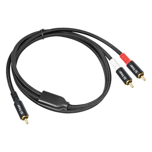 RCA Y Splitter Cable, 1 Male to 2 Male RCA Adapter Audio Cables,Subwoofer Cable for Amplifiers/TV/subs/amps/Hi-Fis/Home Theater/receivers 6.6FT/2M - color: RCAM-2RCAM-2M