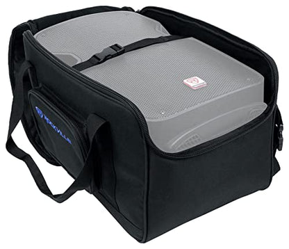 Rockville TB8 Padded Speaker Bag Carry Case For 8" DJ PA Speakers+Stand | Stand Holder Pocket, Interior Buckle Straps, Thick Foam Padding, Rain/Splash Resistant, Dual YKK Zippers, Dual Handles - style: 8 - Inches