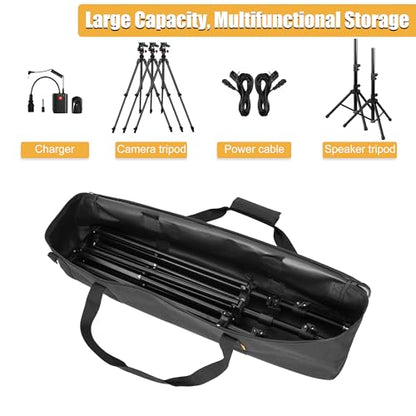 Multifunctional Tripod Bag 32 X 7 X 7 Inches / 81 X 18 X 18 cm Heavy Duty Tripod Carrying Case with Handle for Lights, Speakers, Cameras, Booms, Microphone Stands, Black - size: 32 X 7 X 7 Inch