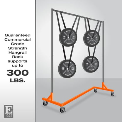 Econoco Economy Z-Rack, Collapsible, Orange, 64" L x 24" W x 70" H - color: Orange, style: Z Rack