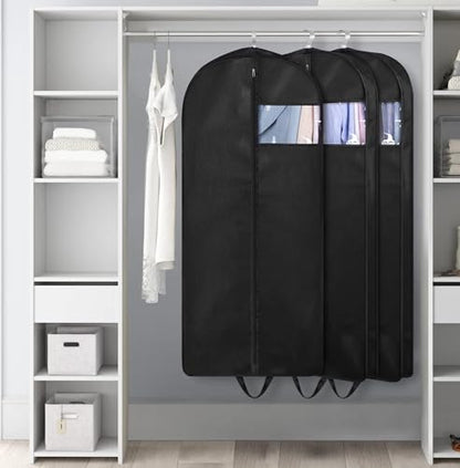 KIMBORA 54" Suit Bags for Closet Storage and Travel, Gusseted Hanging Garment Bags for Men Suit Cover With Handles for Clothes, Coats, Jackets, Shirts（3 Packs） - size: 54"