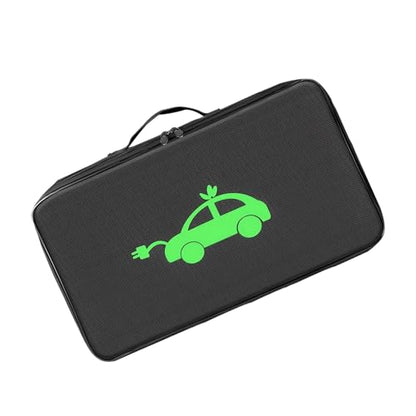 Car Tools Cable Bag, EV Charger Carrying Bag, Portable EV Charger Carrying Bag, Waterproof Oxford Cloth Car Cord Hoses Organizer Case, for Most Cars (Black)