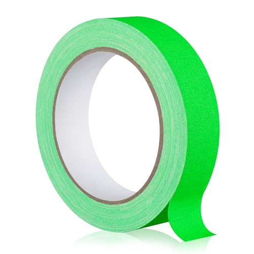 GEYYANG Green Spike Tape, 1in x 20yd, Fluorescent Gaffers Tape | Gaffer Tape for Marking,Labeling,Residue Free,Non-Reflective - color: Green, size: 1 Inch x 20 Yards