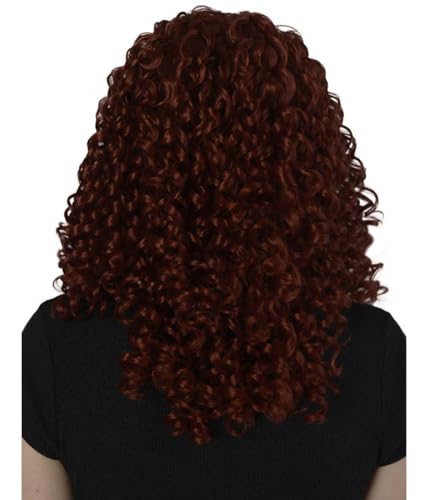 Women's Curly Hair Auburn Color Wig, Good Witch Women's Scarecrow Costume Wig, Breathable Capless Cap Design, Synthetic Fiber Hair Wig