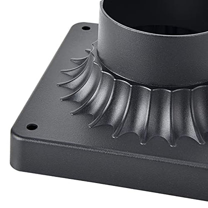 Outdoor Post Light Base, Pier Mount Base Adapter Black 1Pk - color: Matte Black-1PK