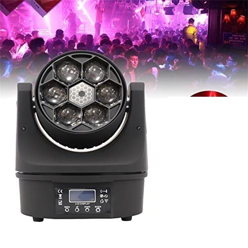 DJ Light Moving Head Stage Light 6x10W RGBW 4 in 1 Bee Eyes Led Beam Moving Head DJ Disco Stage Wash Light DMX512 15 Channels Effect Lighting Life More 50000 hours