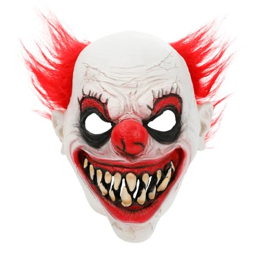 Halloween Mask for Adults, Scary Costume Mask for Halloween Party Cosplay - color: Red Clown