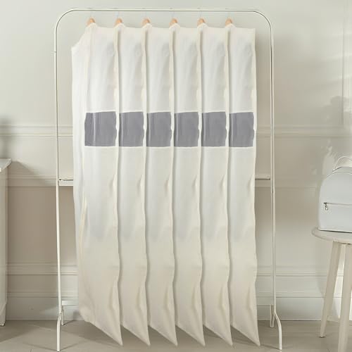 Aliceset 6 Pcs Cotton Garment Bags for Hanging Clothes, 65 Inches - size: 65 inches