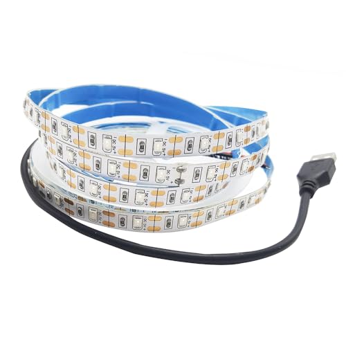 USB LED Strip Light UV 5V USB Powered 16.4ft/5M 300LEDs Flexible SMD2835 No-Waterproof IP20 LED Tape Lights for TV Background Lighting Tape Home Decor Lamp - color: UV