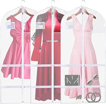 Dance Costume Garment Bag, 3 Packs Dance Garment Bag, Costume Bags For Dancers, Garment Bag for Hanging Clothes, Garment Bag for Dance Costumes,Garment Bags with Pockets for Dance - size: L: 23.6x50inch