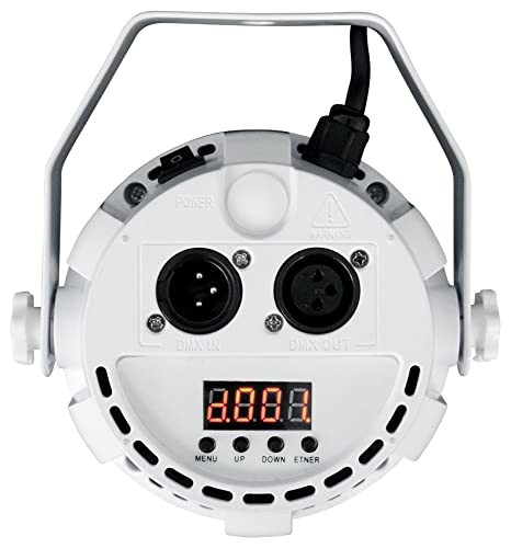 Rockville RockPAR TRI White LED RGB Compact Par Can DJ Wash Light, 2-Pack | Remote Included, Sound Activated, Strobe, Color Mixing, Daisy Chain, 12 Tri-Color LEDs, 7 DMX Channels, 16.7 Million Colors