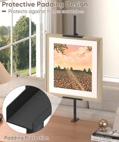 Mondazie Adjustable Tabletop Easel Stand with Clamp for Sign, Black - color: Black, size: 27.1'' High - Clamp