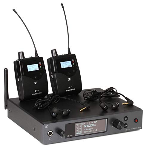 Sennheiser Pro Audio Sennheiser ew IEM G4-Twin-G in Ear Monitor System w/ 2 Belt Packs Range (566-608Mhz), Dual Beltpack - color: G, size: Twin (2 Beltpacks)