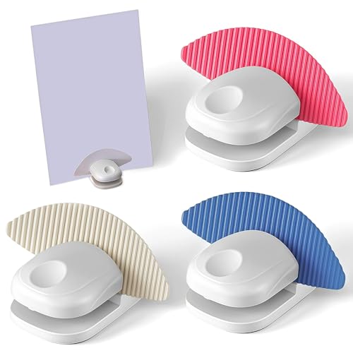 3 Pcs Paper Holder Stand for Typing – Non-Slip Desktop Document Holder with Anti-Slip Pads, Foldable Portable Copy Stand for A4 Paper, Office Reading & Writing (White, Blue, Red)