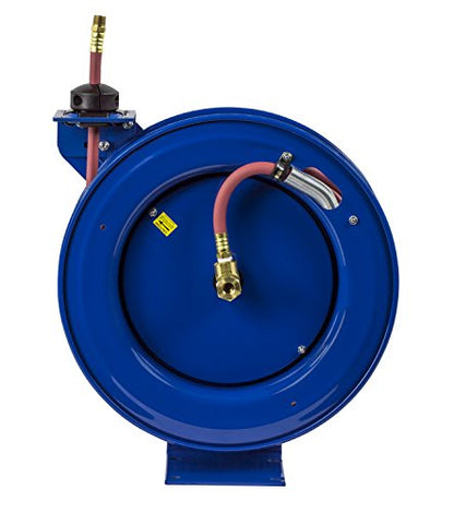 Coxreels P-LP-125 Low Pressure Retractable Air/Water Hose Reel: 1/4" I.D., 25' Hose Capacity, with Hose, 300 PSI, Made in USA - size: 1/4", style: 25'